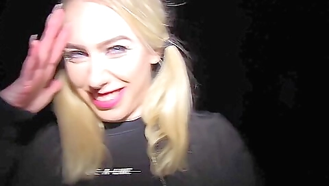 Shaky blond sharones and cum on her face